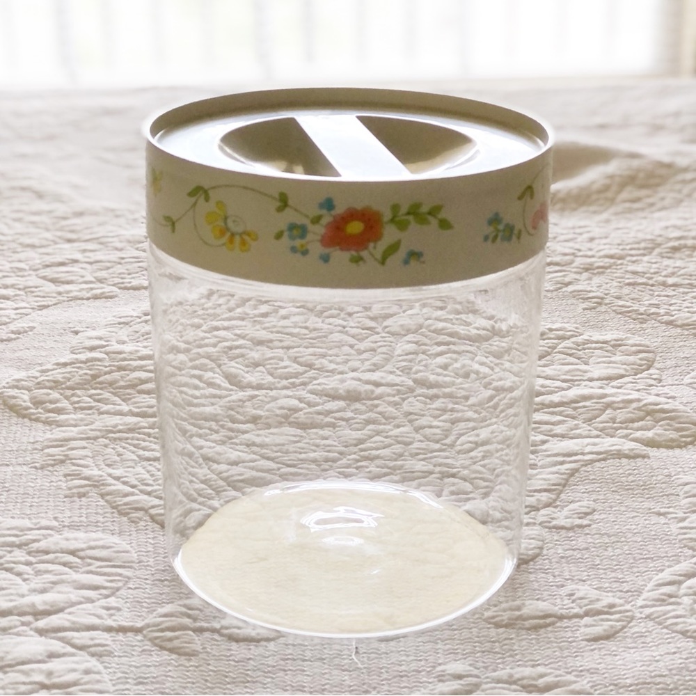 Vintage Pyrex Wildflower See N Store Canister 1970s